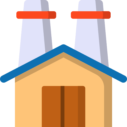 Factory building establishment industry icon