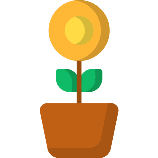 Investment growth bank money icon