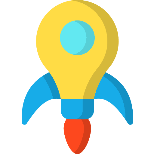 Startup startup seo and web rocket ship icon