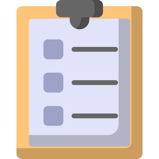 Survey research files and folders criteria icon