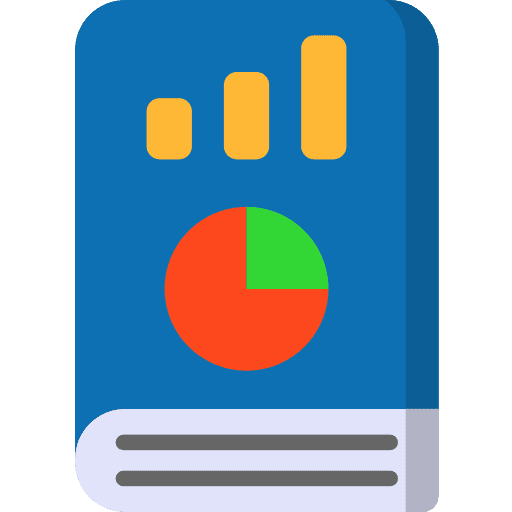 Book reading business and finance education icon