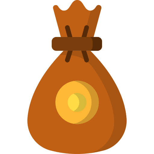 Money bag banking currency cash icon