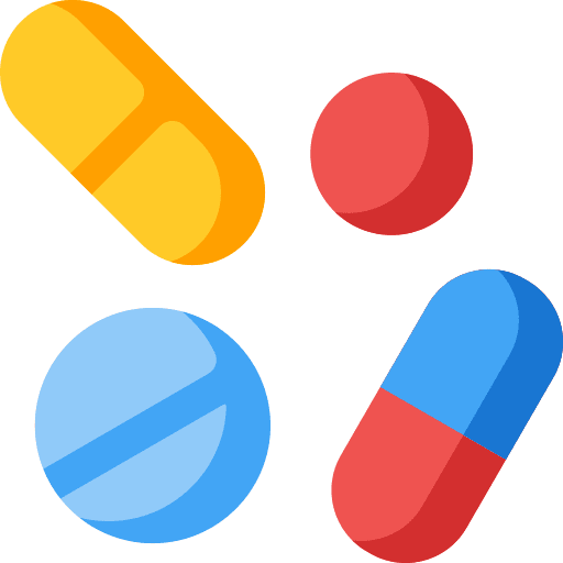 Pills drug wellness healthcare and medical icon