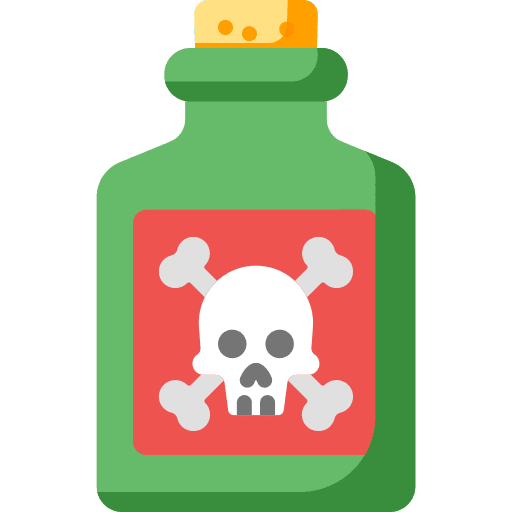 Poison healthcare and medical risk container icon