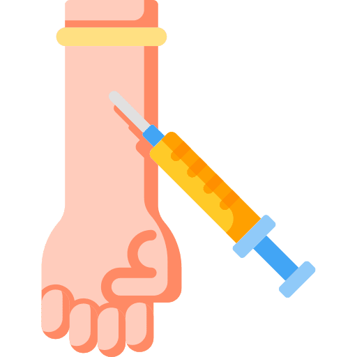 Heroin healthcare and medical syringe arm icon