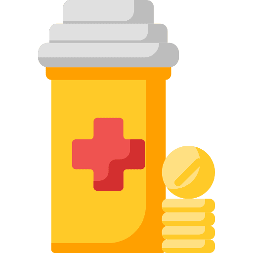 Painkiller tablet healthcare medical icon