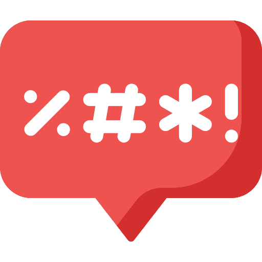 Profanity language word speech bubble icon