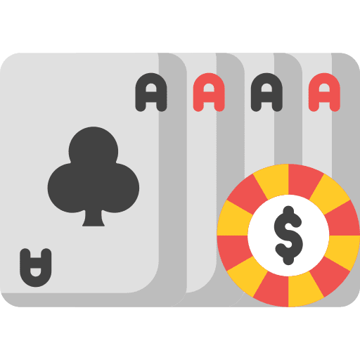 Gambling poker dollar magic icon