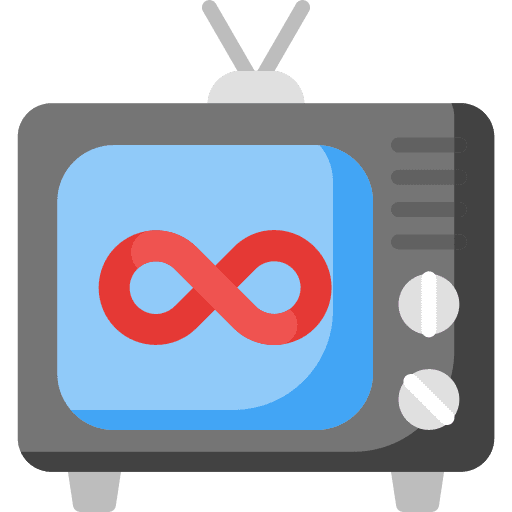 Television screen vintage antenna icon