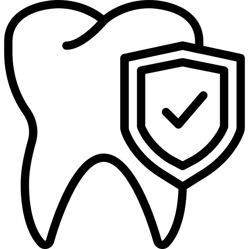 Tooth security dental premolar icon