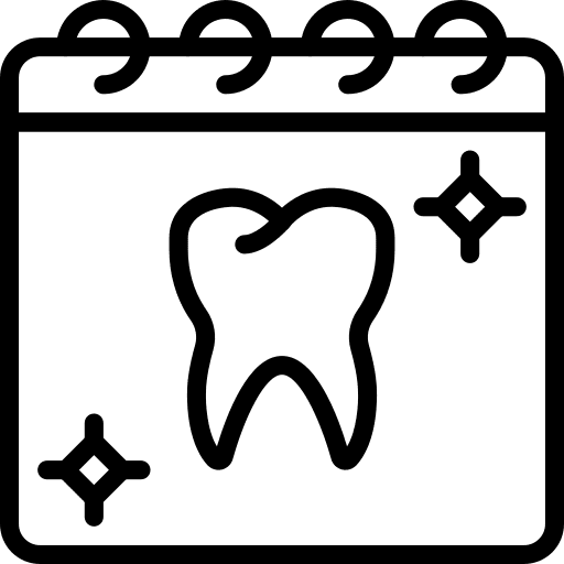 Appointment appointment tooth time and date icon