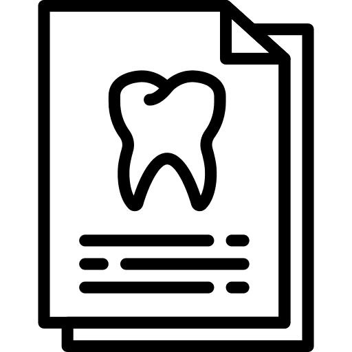 Dental record dental record healthcare and medical health report icon