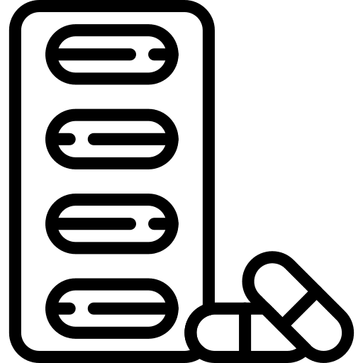 Pills medicines drugs capsules icon