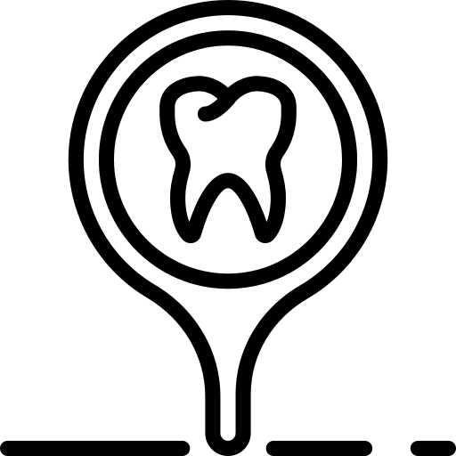 Placeholder map location medical assistance tooth icon
