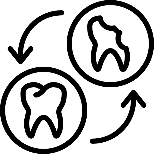 Tooth change teeth dentist icon