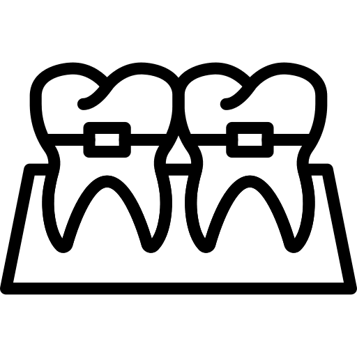 Braces teeth dentist canine icon