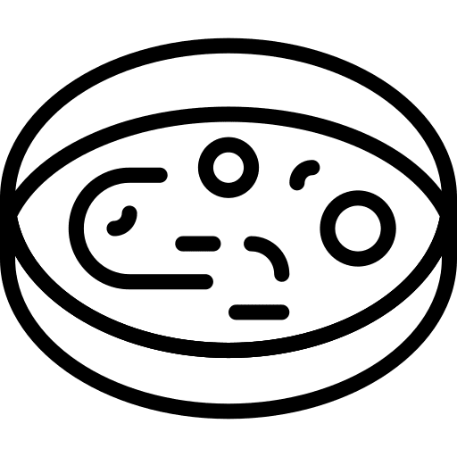 Sample cell education petri dish icon