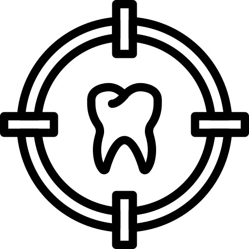 Target dental care target healthcare and medical icon