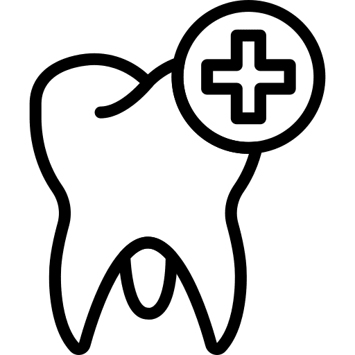 Tooth premolar cross teeth icon