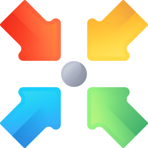 Meeting point arrows assembly point maps and location icon