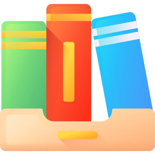 Library reading study book icon