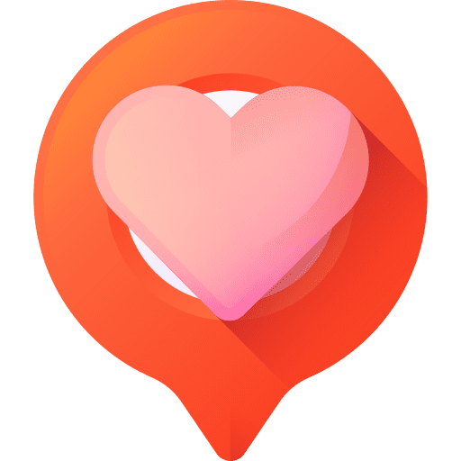 Place pin placeholder love icon