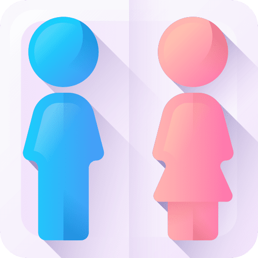 Toilet man people woman icon