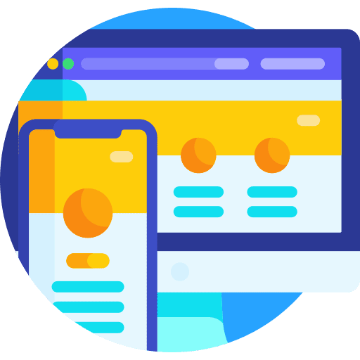 Responsive design monitor responsive mobile phone icon