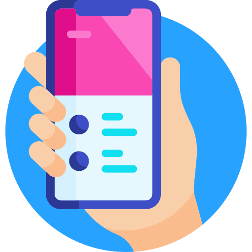 Smartphone touch screen cellphone hand icon