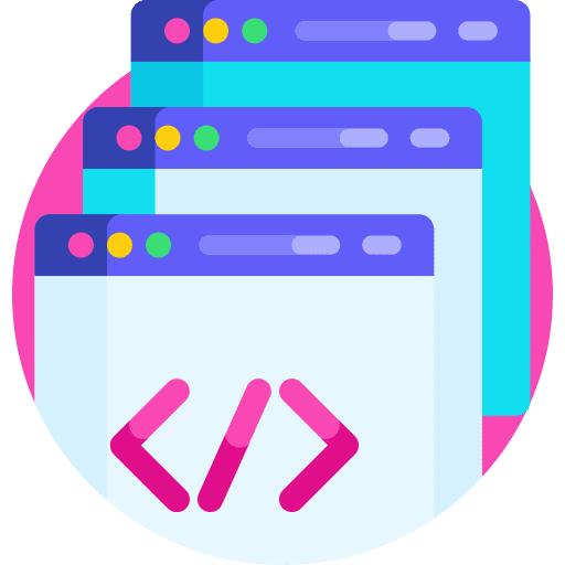 Coding programming ui electronics icon