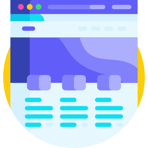 Landing page ui webpage website icon