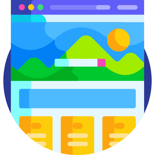 Landing page website landing page portal icon