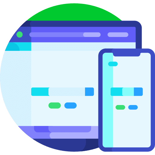 Responsive design smartphone web design digital platform icon