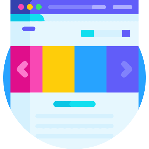 Landing page ui electronics website icon