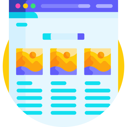 Landing page website electronics webpage icon