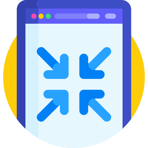 Minimize direction interface minimize icon