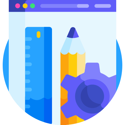 Settings design tools ruler cogwheel icon