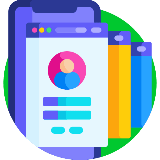 Webpages responsive design smartphone page icon