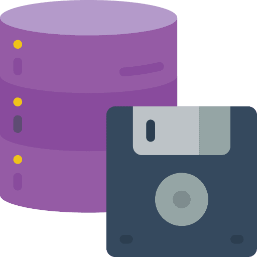 Database multimedia electronics database icon