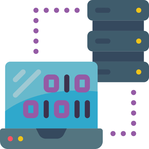 Database multimedia server electronics icon