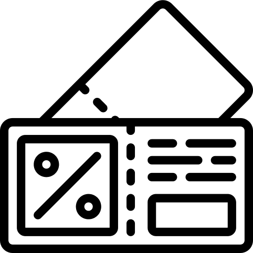 Coupons food and restaurant business and finance money icon