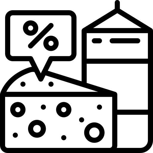 Dairy products dairy food food and restaurant icon