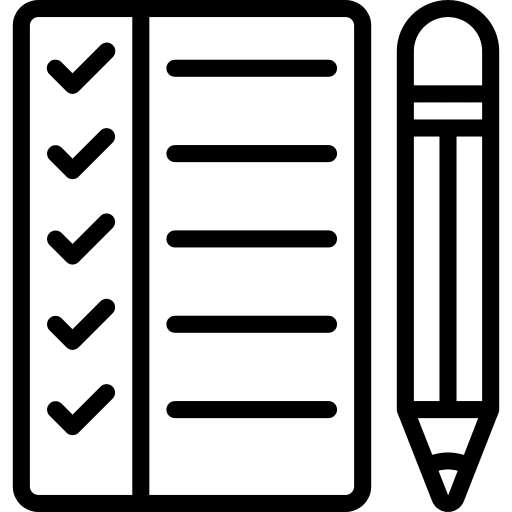 List checking criteria files and folders icon