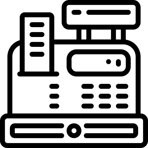 Cashier machine commerce supermarket icon