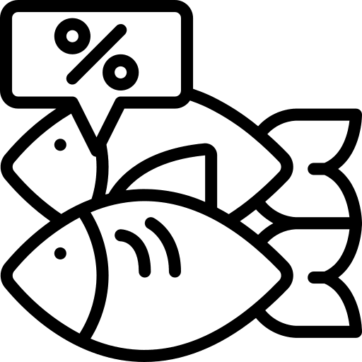 Fish meats fish foods icon