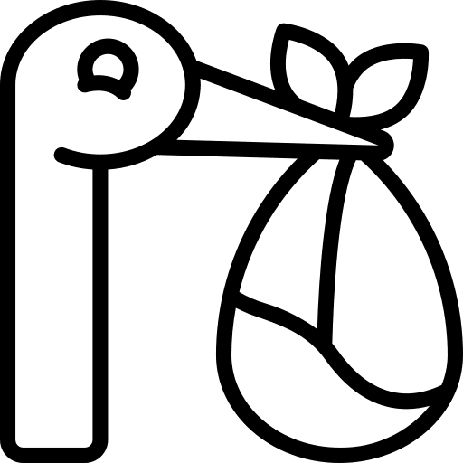 Baby kid and baby animals baby icon