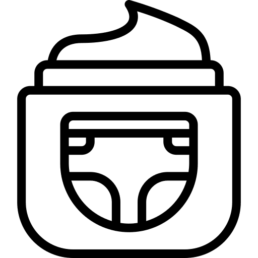 Cream diaper healthcare and medical mother icon
