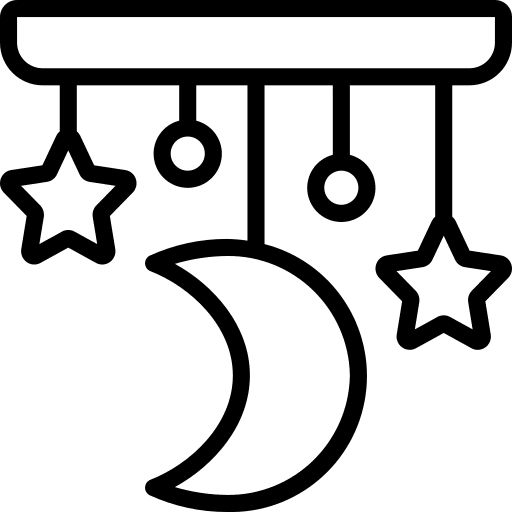 Crib mobile healthcare and medical kid and baby icon