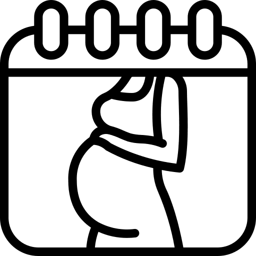 Date pregnancy calendar date icon