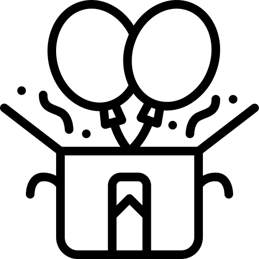 Party time and date party organization icon